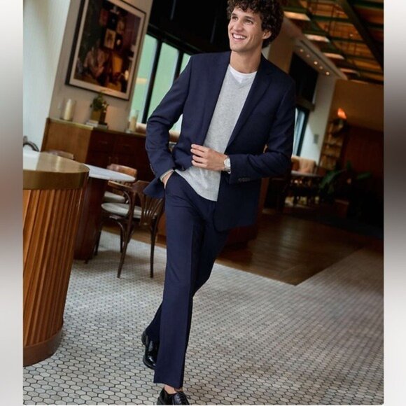 Lands end Suit 2 piece True Navy Blazer 46 T - Picture 4 of 10